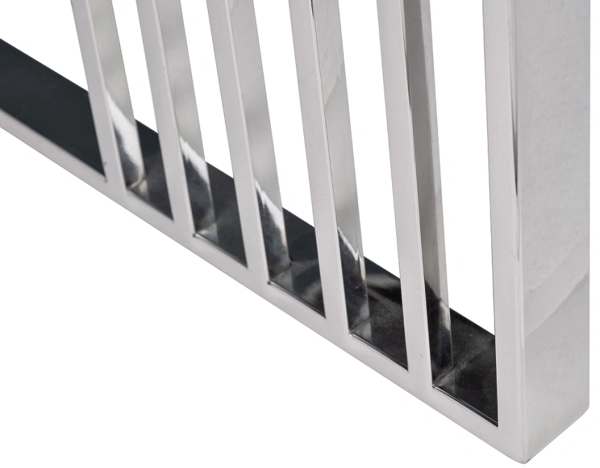 Журнальный стол 13RX-50330, 55x55x55, закаленное стекло, черный / серебро