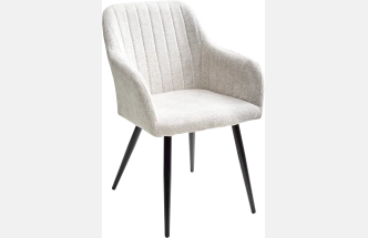 Стул Brandy, мягкий, WZ2042-02 светло-бежевый фактурный велюр, черный каркас
