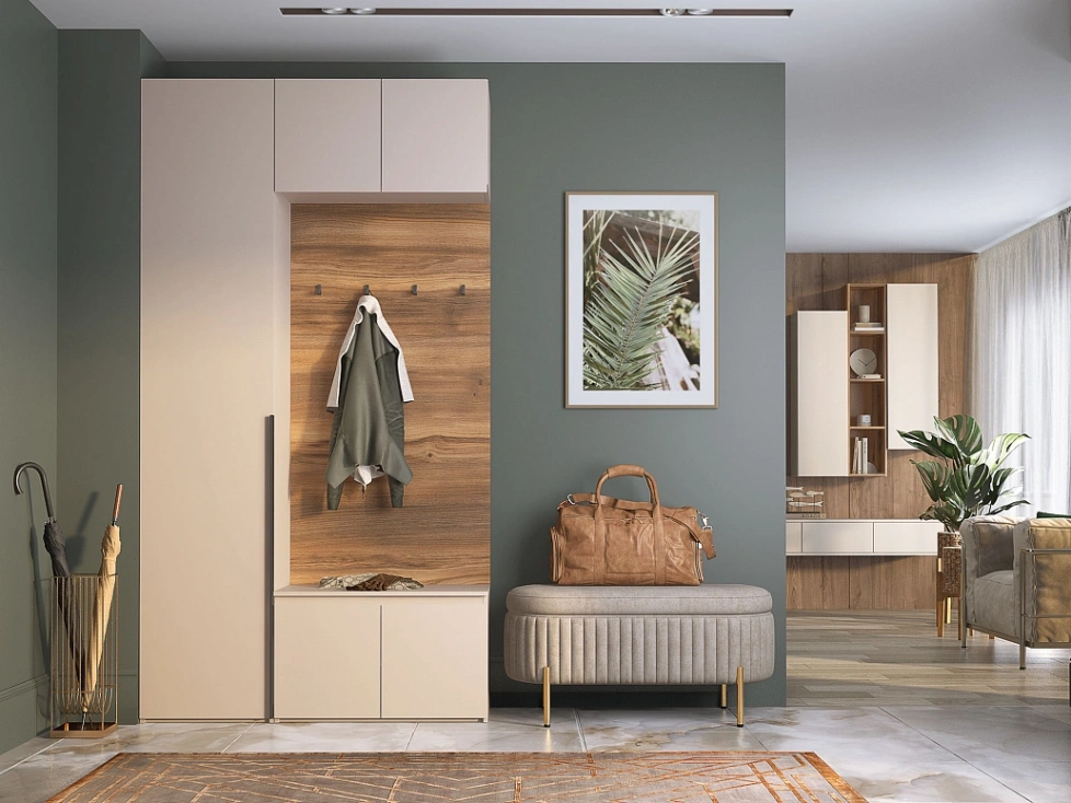 Модульная прихожая Луара 2, кашемир серый