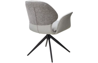 Стул Lenne, поворотный, серый Milan-450, ткань, Mohair-151, ткань, черный