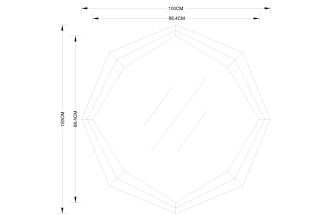 Зеркало настенное 19-OA-9122