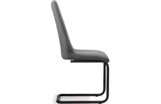 Стул Лулла, на полозьях, серый / черный