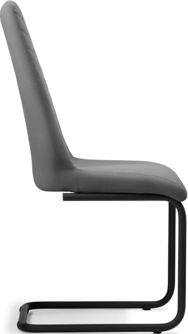 Стул Лулла, на полозьях, серый / черный