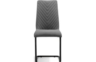 Стул Лулла, на полозьях, серый / черный