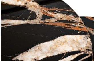 Комплект журнальных столов 57EL-ET101B-BL, 60x60x63, искусственный мрамор, черный мрамор / золото