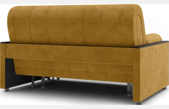​Диван прямой Токио 140, модель 062, Ultra Mustard​ (соломенный​) / венге
