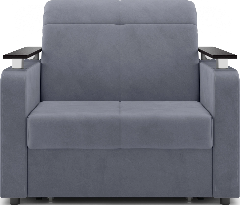 Кресло-кровать Франческо 80, модель 064, Velutto 32 (темно-серый) / венге