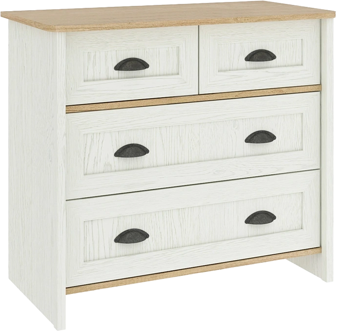 Комод Тифани, Дуб небраска / Белый