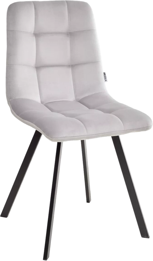 Стул Chilli Square, мягкий, Bluvel-03 Light Grey, велюр