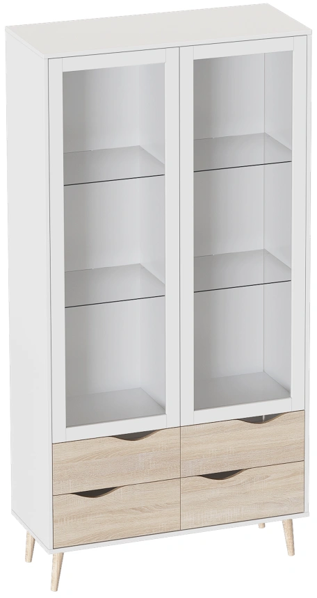 Модульная гостиная Соната 4, белый фон / дуб сонома