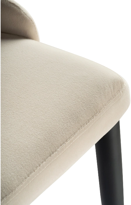 Стул Kora, на металлокаркасе, beige / black