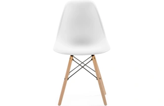 Пластиковый стул Eames PC-015, белый / массив дерева