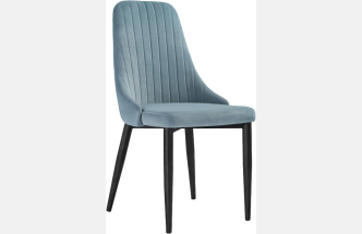 Стул Kora, на металлокаркасе, light blue / black
