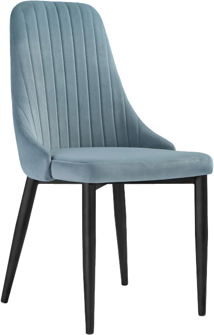 Стул Kora, на металлокаркасе, light blue / black