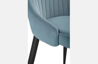 Стул Kora, на металлокаркасе, light blue / black