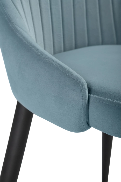 Стул Kora, на металлокаркасе, light blue / black