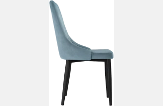 Стул Kora, на металлокаркасе, light blue / black