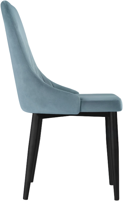 Стул Kora, на металлокаркасе, light blue / black