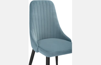 Стул Kora, на металлокаркасе, light blue / black