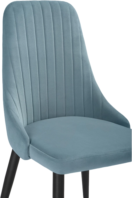 Стул Kora, на металлокаркасе, light blue / black