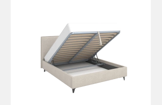 Кровать Ингрид с/м 140x200 Buckle white