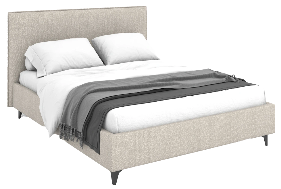 Кровать Ингрид с/м 140x200 Buckle white