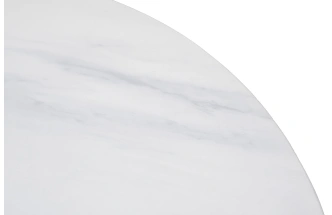 Журнальный стол GY-10006, 90x90x43, стекло в пленке ПВХ, белый мрамор / золото 