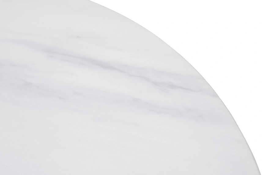 Журнальный стол GY-10006, 90x90x43, стекло в пленке ПВХ, белый мрамор / золото 