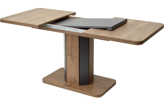 Кухонный стол раздвижной Stork 120, Дуб Канзас, Вольфрам
