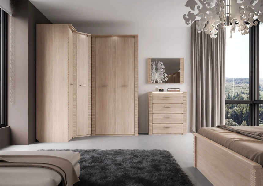 Зеркало Элана, настенное, дуб сонома