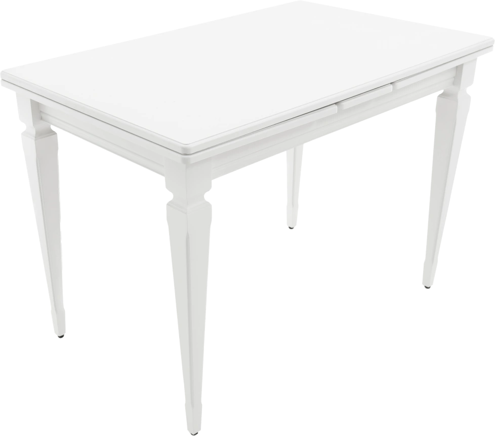 Кухонный стол Греция 110, белая эмаль, каркас белый