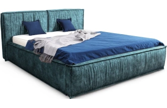 Кровать Чикаго 180, двуспальная, мягкая, аликанте изумруд