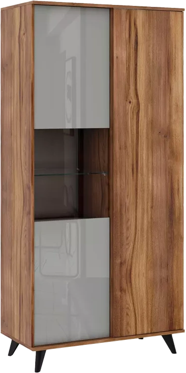 Гостиная модульная Онтарио 2, Дуб Барокко янтарный / Серый Асфальт глянец