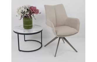 Стул Pontus, поворотный, Rieky-111 / Present-120 кремовый / латте