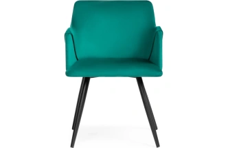 Стул-кресло Эджелл, мягкий, зеленый / черный