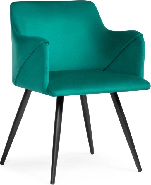 Стул-кресло Эджелл, мягкий, зеленый / черный