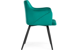 Стул-кресло Эджелл, мягкий, зеленый / черный