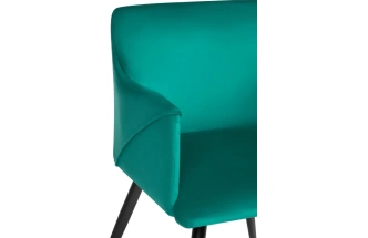 Стул-кресло Эджелл, мягкий, зеленый / черный