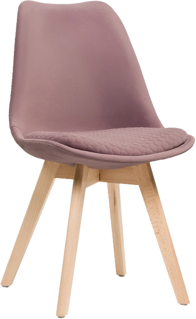 Стул Bonuss, велюр, light purple / wood