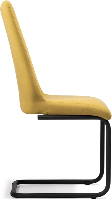 Стул Лулла, на полозьях, горчичный / черный