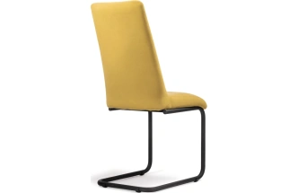 Стул Лулла, на полозьях, горчичный / черный