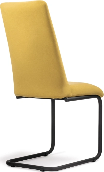 Стул Лулла, на полозьях, горчичный / черный