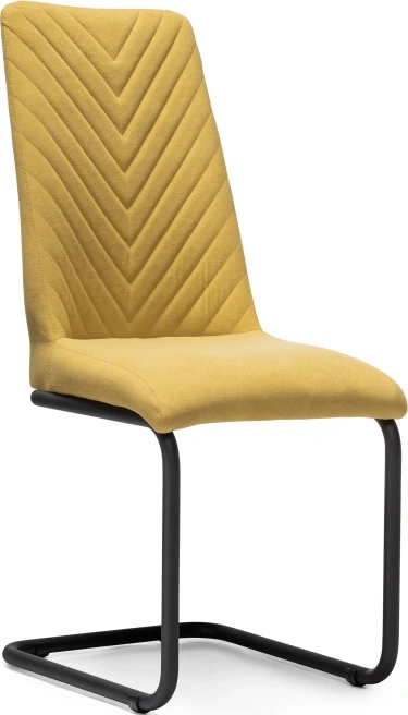 Стул Лулла, на полозьях, горчичный / черный