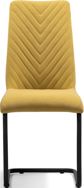 Стул Лулла, на полозьях, горчичный / черный