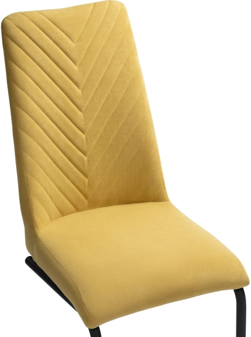 Стул Лулла, на полозьях, горчичный / черный