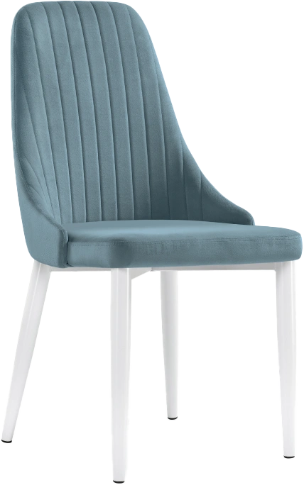 Стул Kora, на металлокаркасе, light blue / white