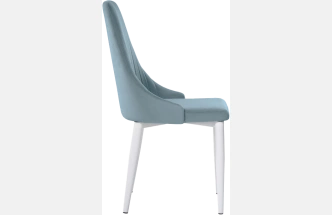 Стул Kora, на металлокаркасе, light blue / white