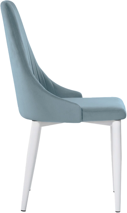 Стул Kora, на металлокаркасе, light blue / white