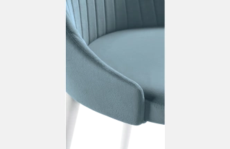 Стул Kora, на металлокаркасе, light blue / white