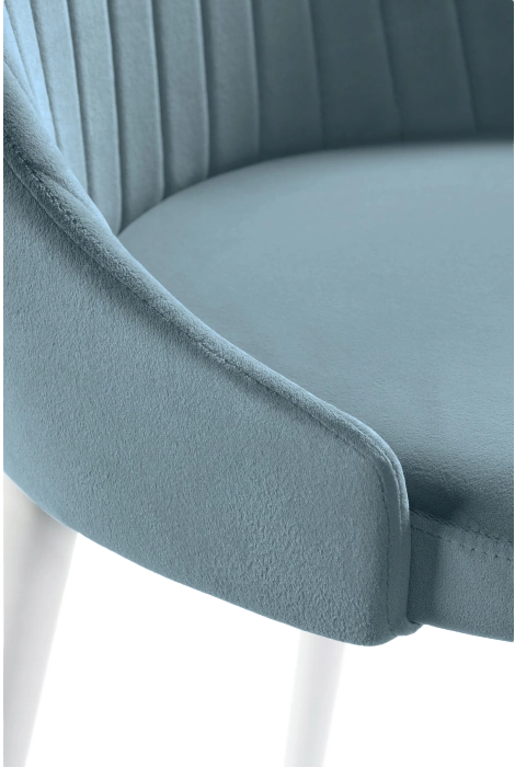 Стул Kora, на металлокаркасе, light blue / white